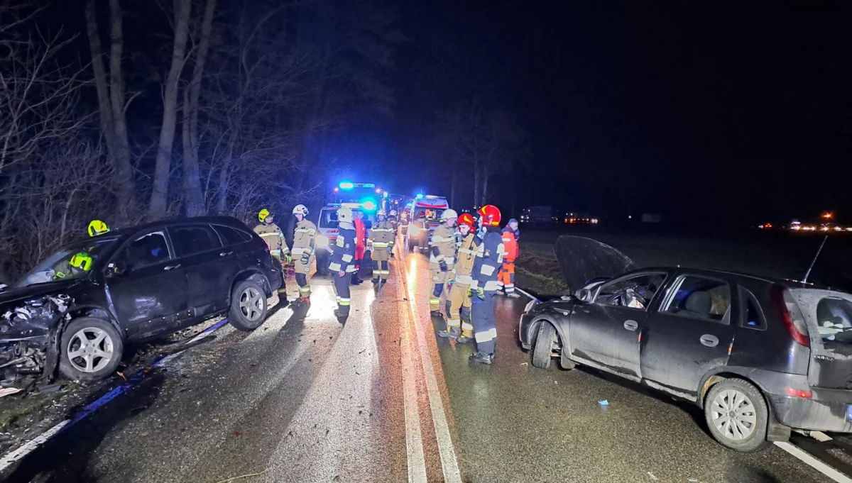 Wypadek w Waganowicach (Fot. OSP Waganowice)