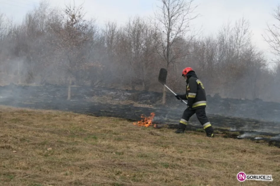 Paliły się trawy przy cmentarzu wojennym w Gorlicach- AKTUALIZACJA O FILM !! - zdjęcie 3