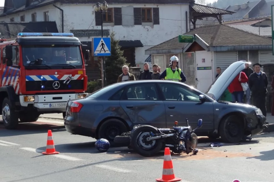 Zderzenie motocykla z audi - zdjęcie 2