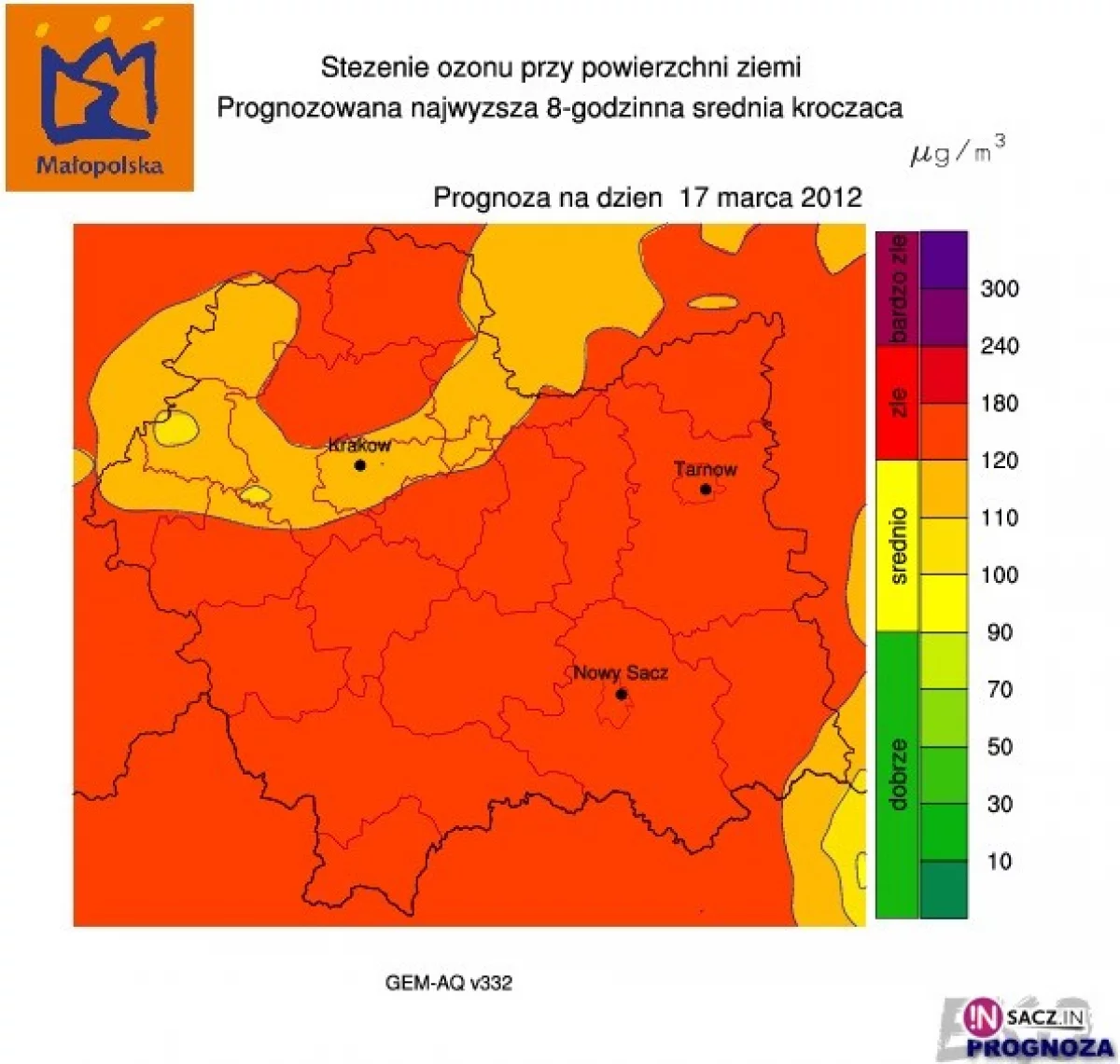 Pył i ozon przekroczy poziom dopuszczalny