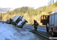 Przewrócił się samochód dostawczy - zdjęcie główne