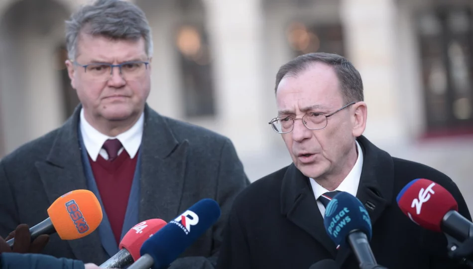 Mariusz Kamiński i Maciej Wąsik po wygłoszeniu oświadczeń wrócili do Pałacu Prezydenckiego - zdjęcie 1