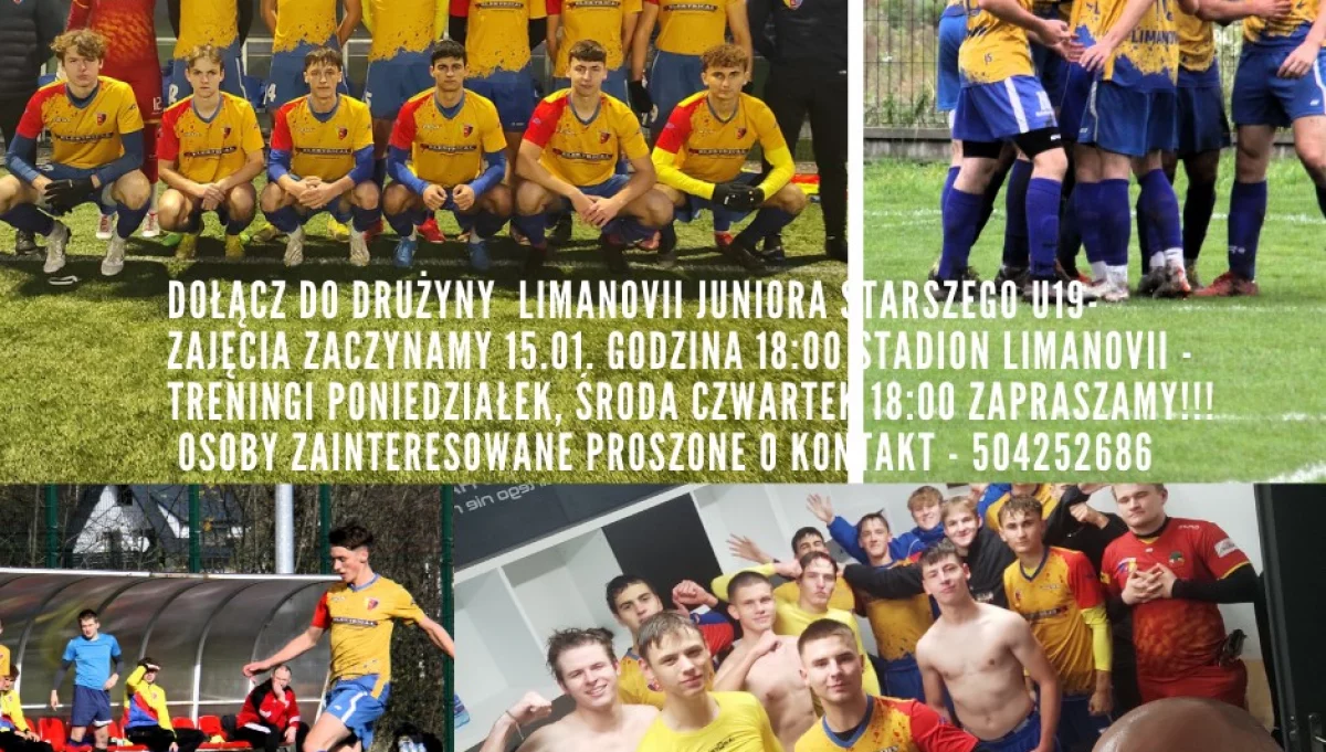 Limanovia oferuje możliwość piłkarskiego rozwoju. Zachęcają do treningów.