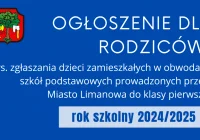 Informacja o zgłaszaniu dzieci do klas pierwszych szkół podstawowych – rok szkolny 2024/2025 - zdjęcie główne