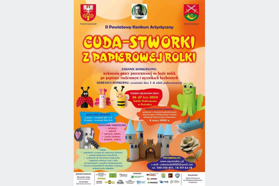 Cuda - Stworki z papierowej rolki - II Powiatowy Konkurs Artystyczny - zdjęcie 2