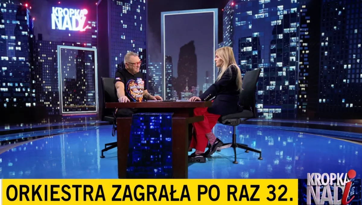 Jerzy Owsiak w "Kropce nad i"/fot.: TVN24