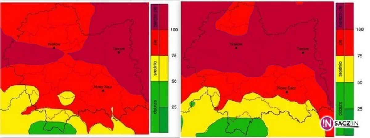 Zła i bardzo zła jakość powietrza