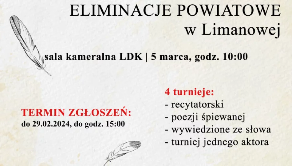 69. Ogólnopolski Konkurs Recytatorski (eliminacje powiatowe) - zapraszamy do udziału! - zdjęcie 1