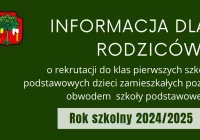 Informacja dot. rekrutacji do klas pierwszych szkół podstawowych dzieci zamieszkałych poza obwodem szkoły na rok szkolny 2024/2025 - zdjęcie główne