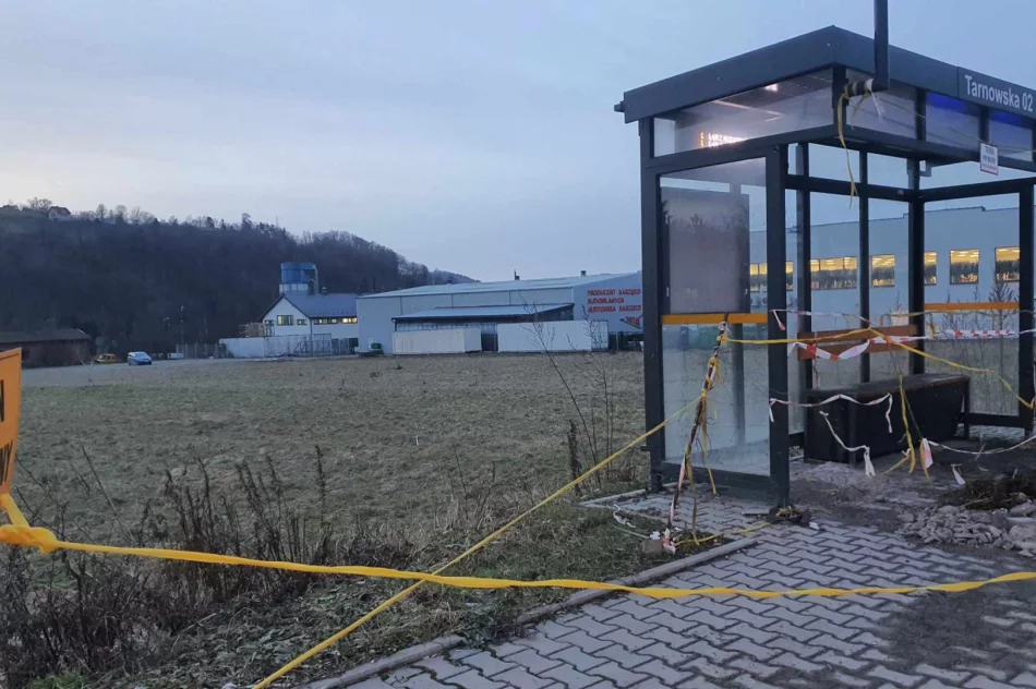 Dostęp do wiaty przystankowej uniemożliwia teraz... siatka - zdjęcie 12