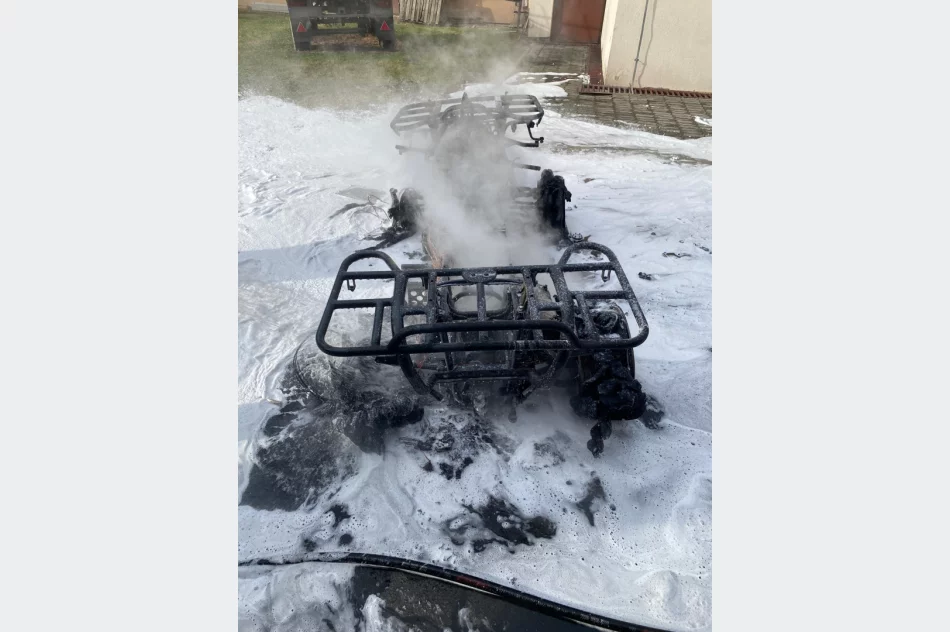 Spłonął quad na terenie szkoły - zdjęcie 3