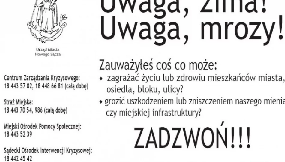 Uwaga, mrozy! - ważne telefony - zdjęcie 1