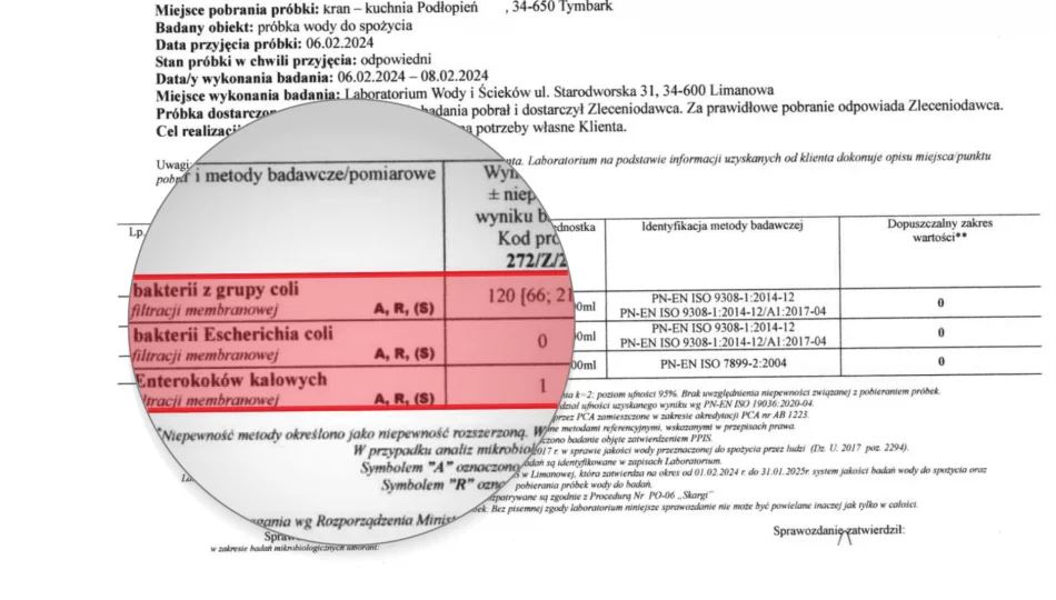 Prywatne badania potwierdziły skażenie wody - zdjęcie 1