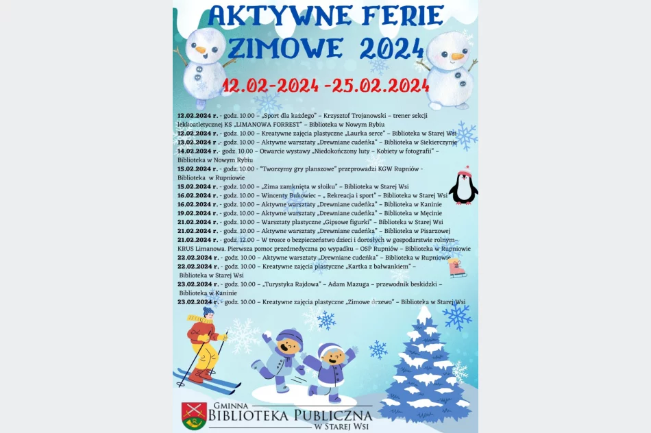 Gminna Biblioteka Publiczna w Starej Wsi wraz z wszystkimi Filiami zaprasza na kreatywne ferie! - zdjęcie 2