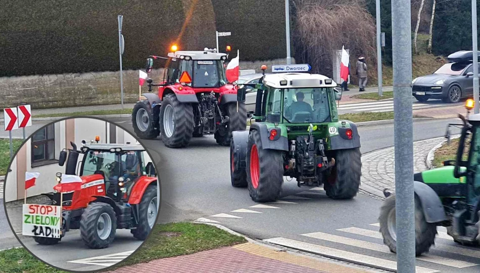 Protestujący rolnicy na ulicach Limanowej - zdjęcie 1