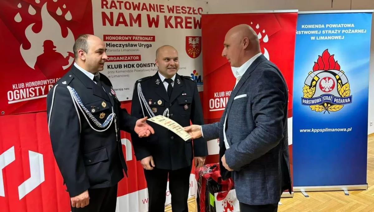 OSP Limanowa nagrodzona za II miejsce w konkursie „Ratowanie weszło nam w krew”