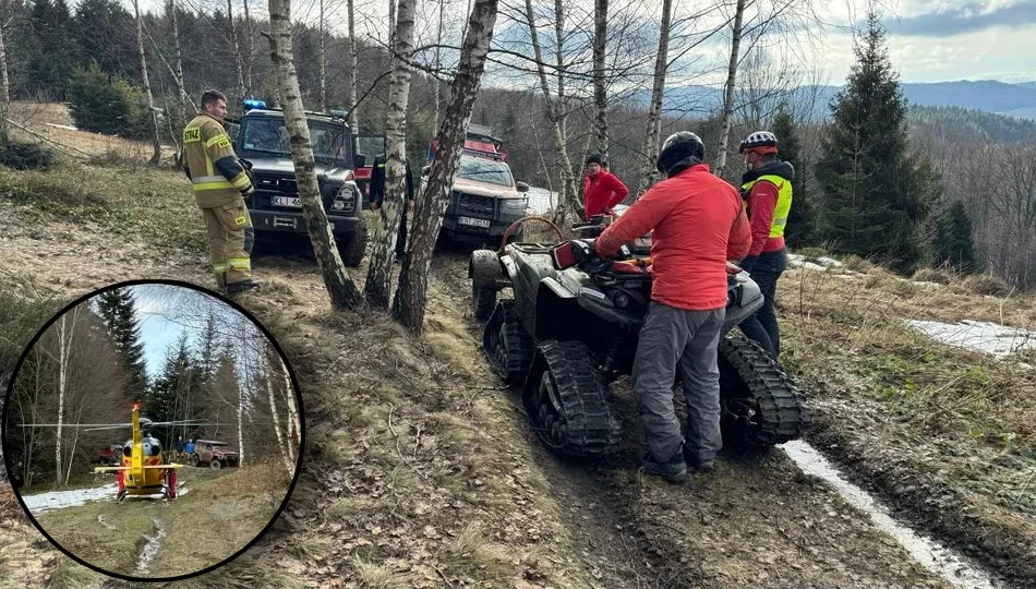 ​Skomplikowana akcja ratunkowa w masywie leśnym - zdjęcie 1