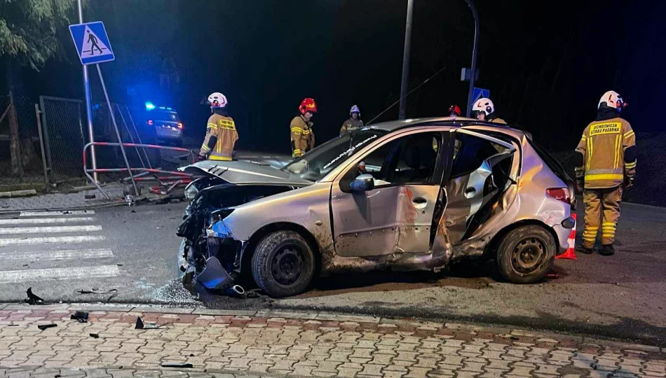 Samochód uderzył w barierki, dwie osoby w szpitalu - zdjęcie 1