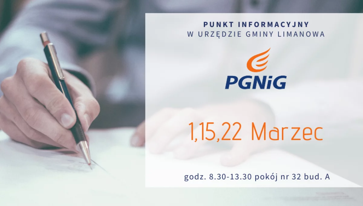 Dyżury doradcy PGNiG - Marzec 2024