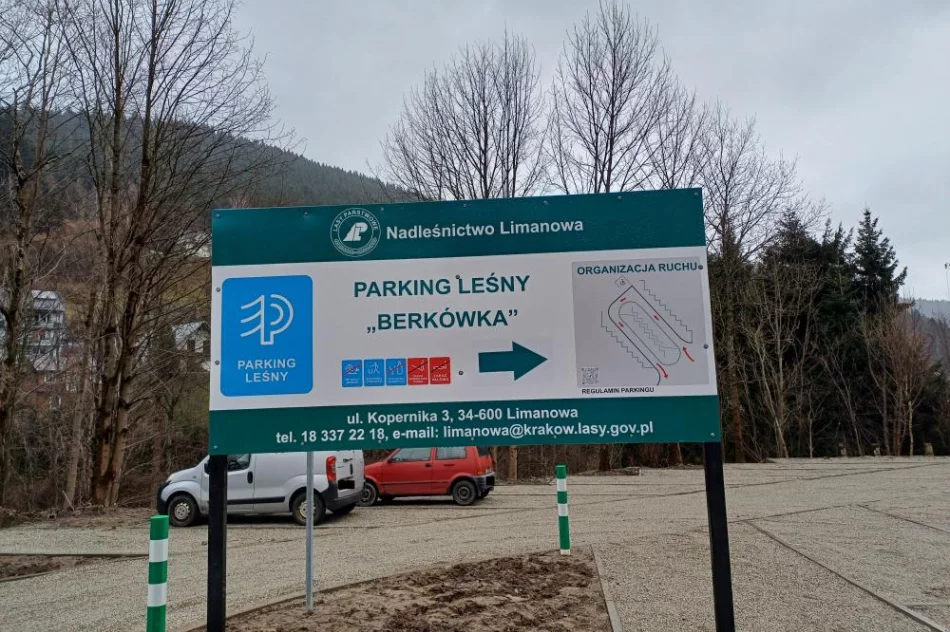 Nowy parking leśny “Berkówka” przy szlaku na Mogielicę - zdjęcie 3