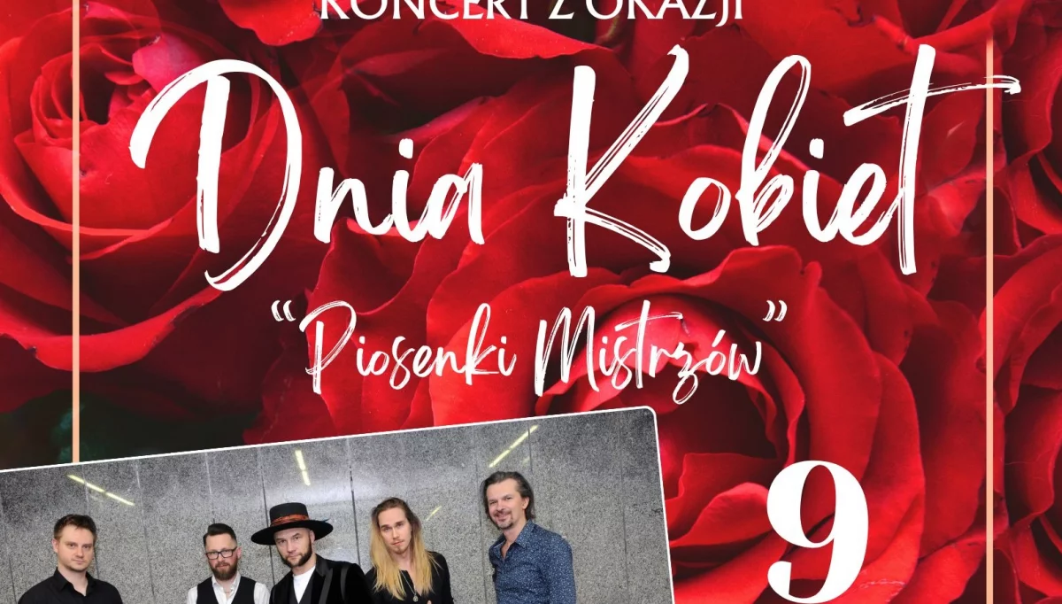 Zaproszenie na koncert „Piosenki Mistrzów” z okazji Dnia Kobiet