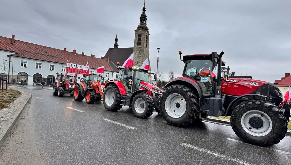 Ogromna manifestacja rolników w Limanowej (ZAPIS TRANSMISJi) - zdjęcie 1