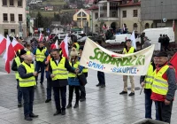 Kontrowersyjny transparent podczas protestu rolników - zdjęcie główne