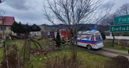 Samochód rozbił się na drzewie przed domem - zdjęcie 3