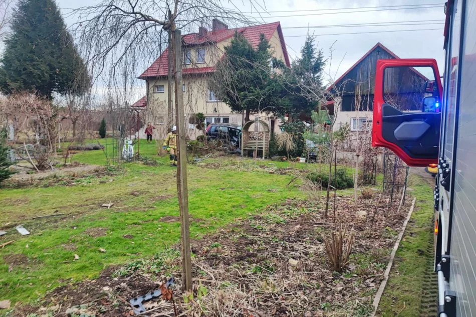 Samochód rozbił się na drzewie przed domem - zdjęcie 10
