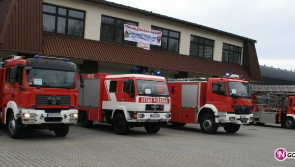 Protest strażaków w Gorlicach - zdjęcie 1