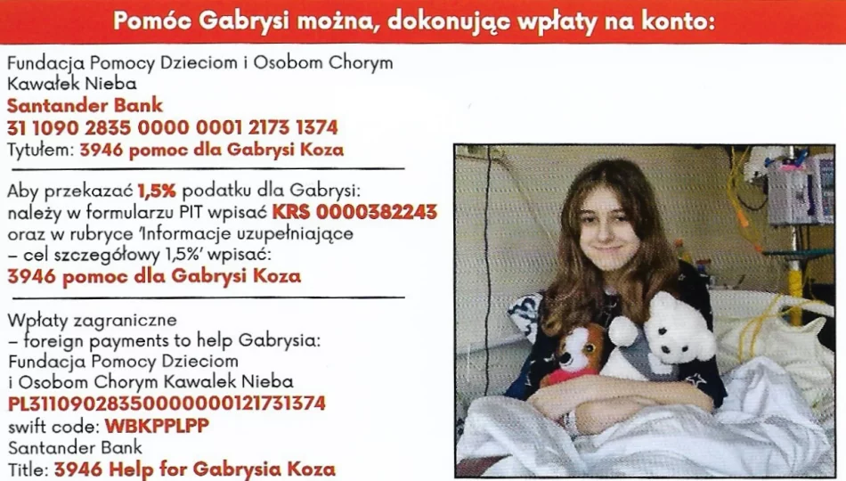 Pomóżmy Gabrysi w walce z nowotworem. Szkoła apeluje o wsparcie - zdjęcie 1