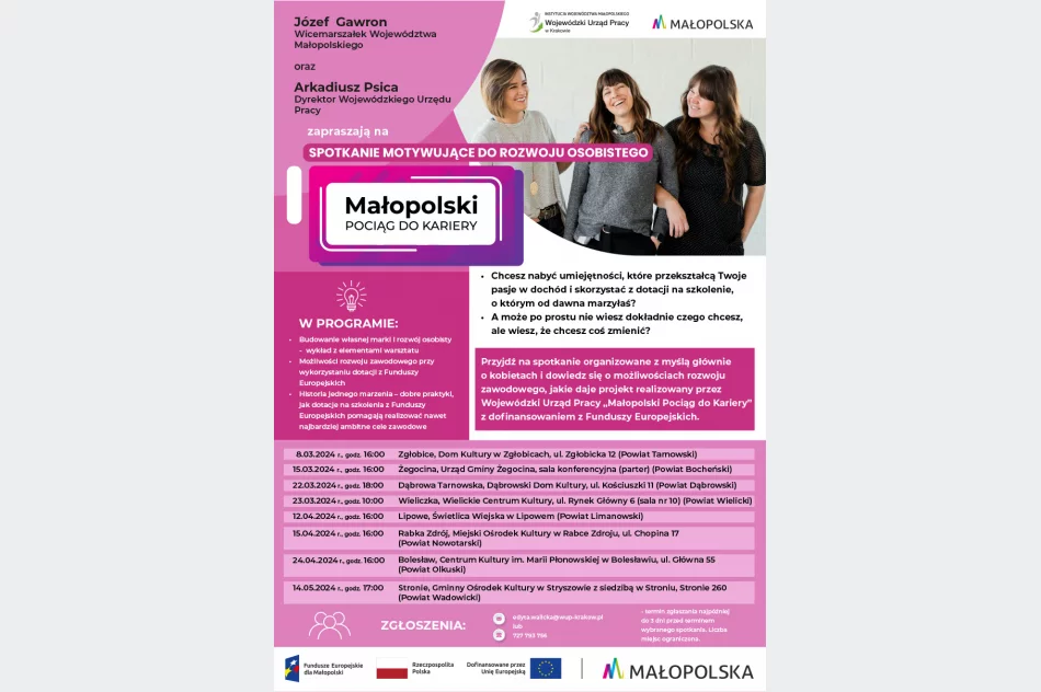 Spotkanie motywujące do rozwoju osobistego „Małopolski Pociąg do Kariery" - zdjęcie 2
