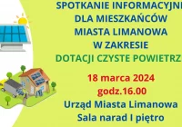 Weź dotację z programu „Czyste Powietrze” – Ekodoradca zaprasza mieszkańców Miasta Limanowa na spotkanie informacyjne - zdjęcie główne