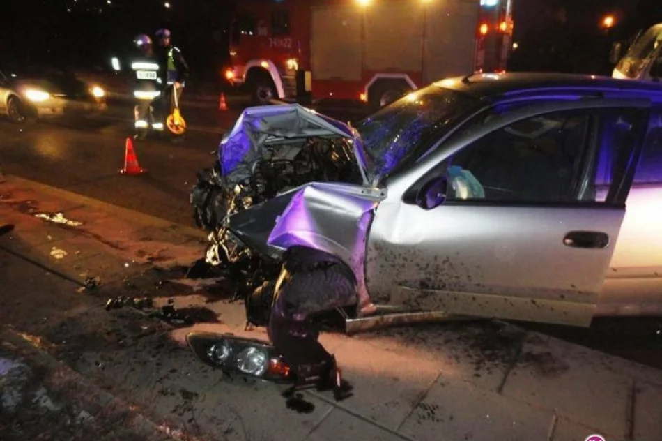 Nissan zderzył się z samochodem ciężarowym - zdjęcie 3