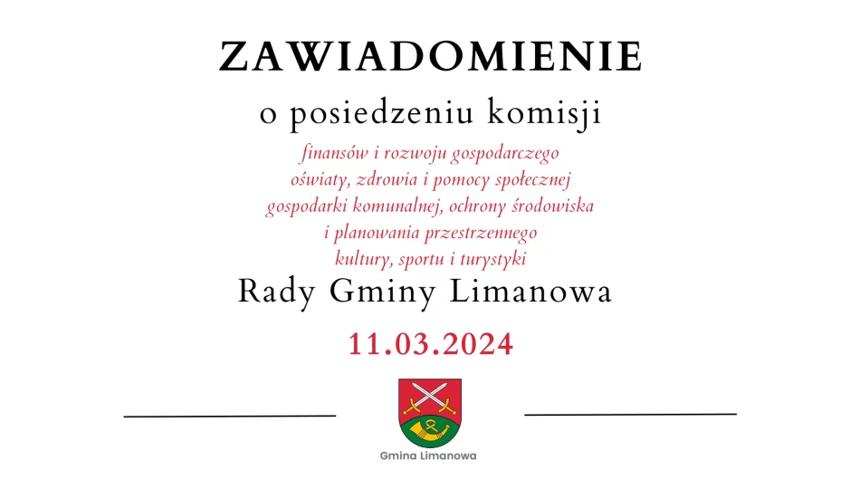 Posiedzenie Komisji Rady Gminy Limanowa - 11 marca 2024 - zdjęcie 1