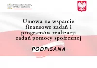 Umowa na wsparcie finansowe zadań i programów realizacji zadań pomocy społecznej podpisana - zdjęcie główne