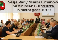 Sesja Rady Miasta na wniosek Burmistrza Miasta Limanowa – 15 marca godz.10:00 - zdjęcie główne