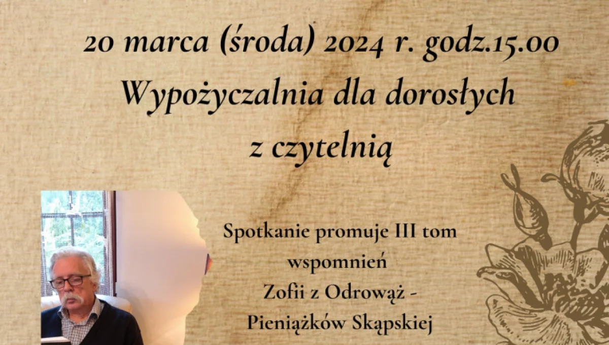W Miejskiej Bibliotece Publicznej odbędzie się spotkanie z Rafałem Skąpskim