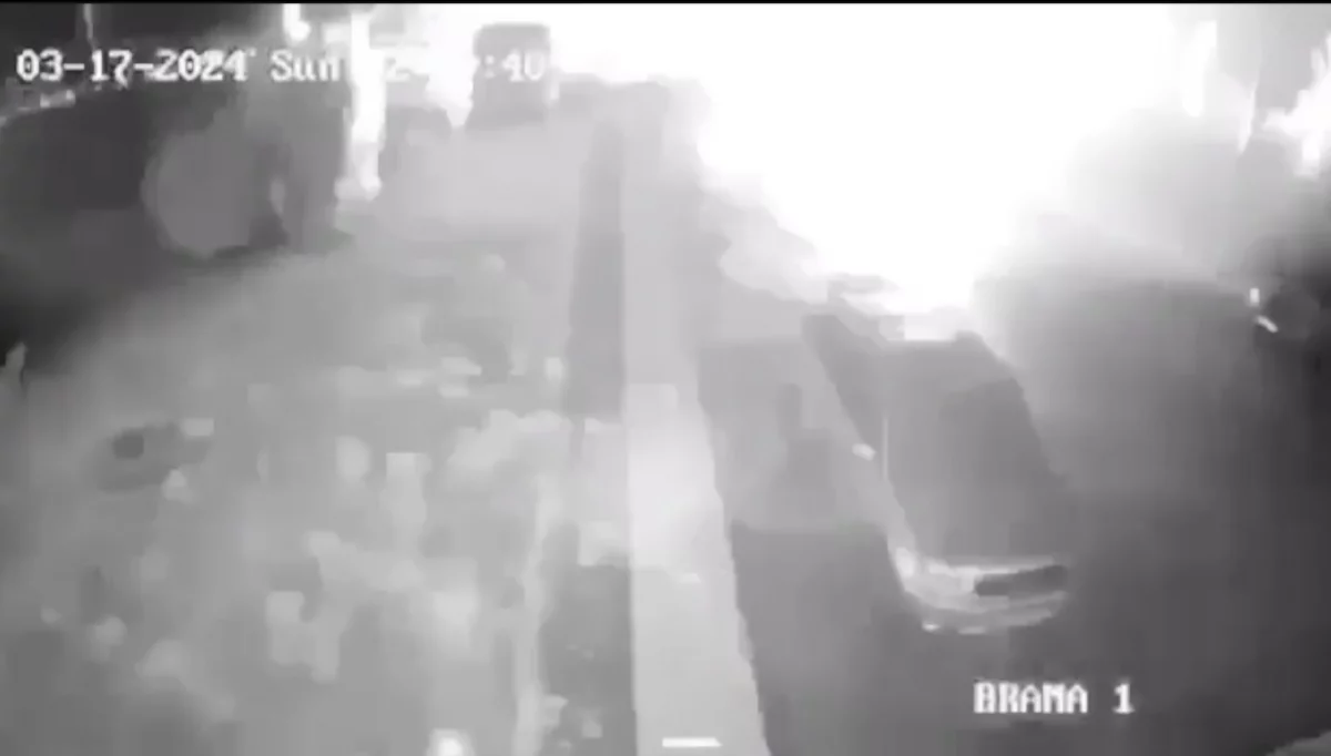 Nagranie wypadku w Mszanie Górnej: moment poślizgu i pożaru samochodu