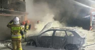Pożar samochodu w garażu - zdjęcie 3
