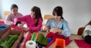 Ozdoby Wielkanocne wykonywane przez seniorki w świetlicy wiejskiej w Męcinie - zdjęcie 2