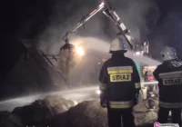 Duży pożar w Łostówce - zdjęcie główne