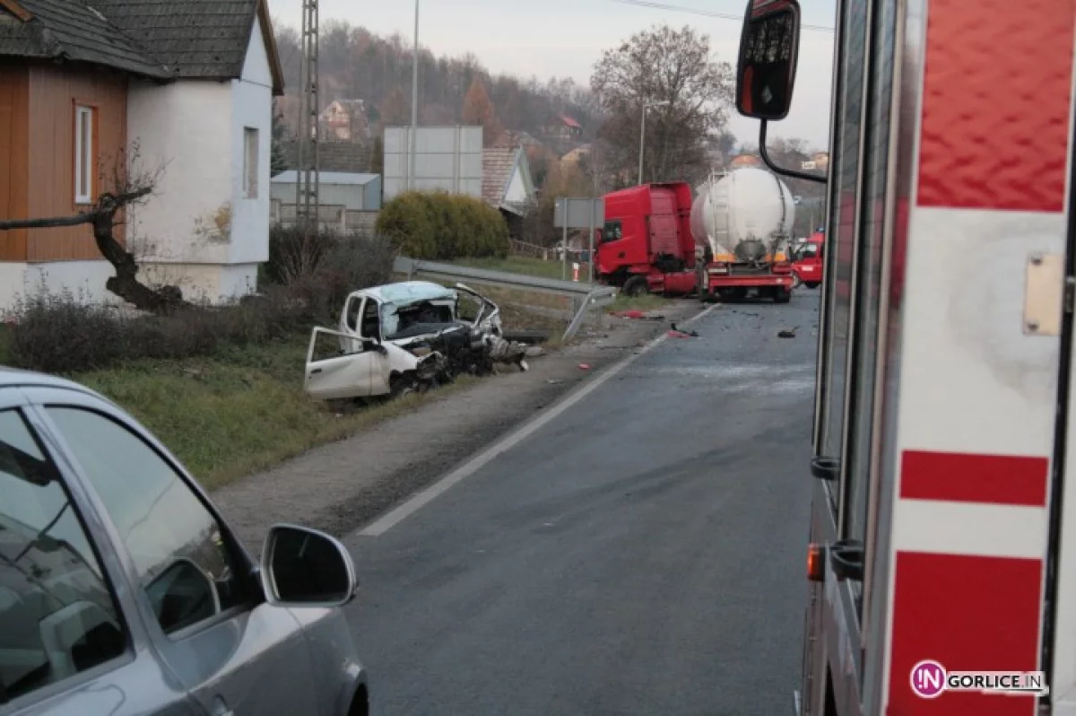 Wypadek w Bieczu: nie żyje pasażerka Fiata Seicento (AKTUALIZACJA)