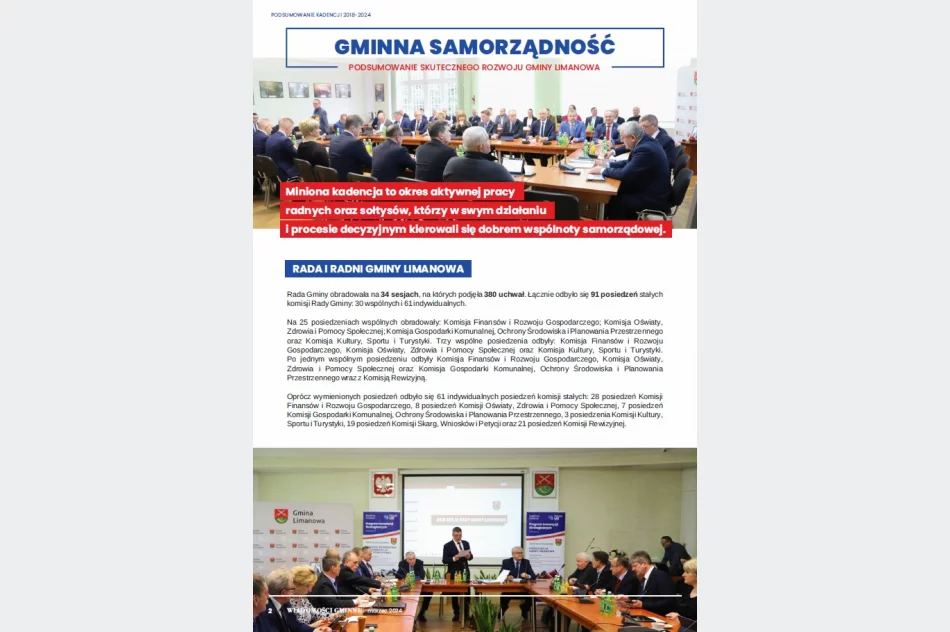 5 lat skutecznego rozwoju gminy Limanowa - biuletyn informacyjny podsumowanie kadencji 2018-2024 - zdjęcie 5