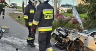 Czołowe zderzenie dwóch pojazdów - zdjęcie 2