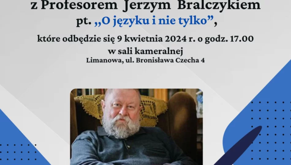 Miejska Biblioteka Publiczna zaprasza na spotkanie z Profesorem Jerzym Bralczykiem pt.: „O języku i nie tylko” - zdjęcie 1