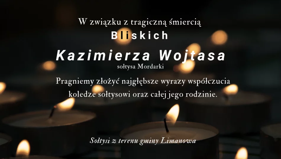 Kondolencje od sołtysów gminy Limanowa dla Kazimierza Wojtasa sołtysa Mordarki - zdjęcie 1