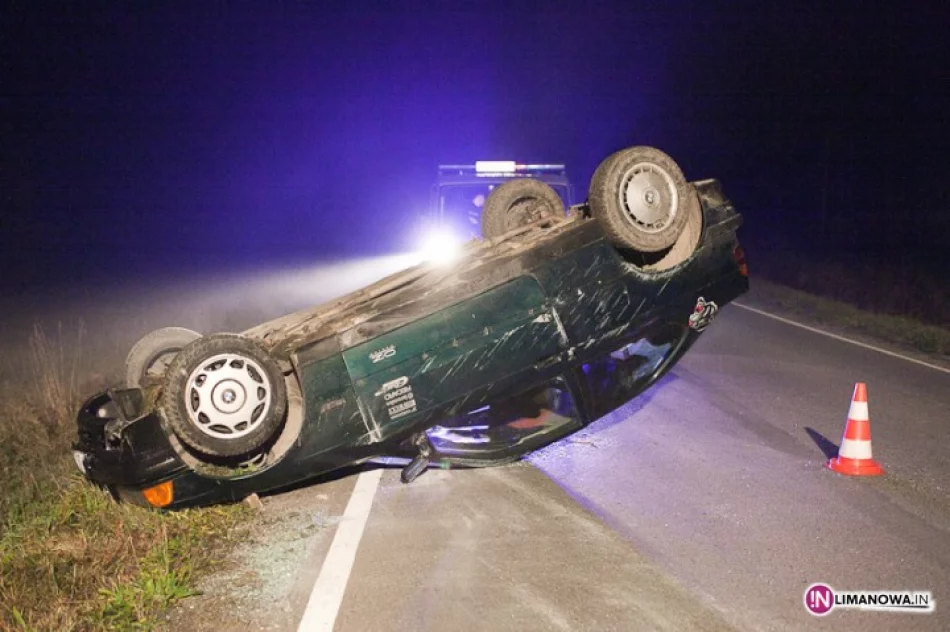 Dachowanie bmw - kierowca uciekł - zdjęcie 2