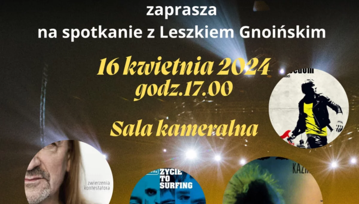W Miejskiej Bibliotece Publicznej odbędzie się spotkanie z dziennikarzem muzycznym Leszkiem Gnoińskim