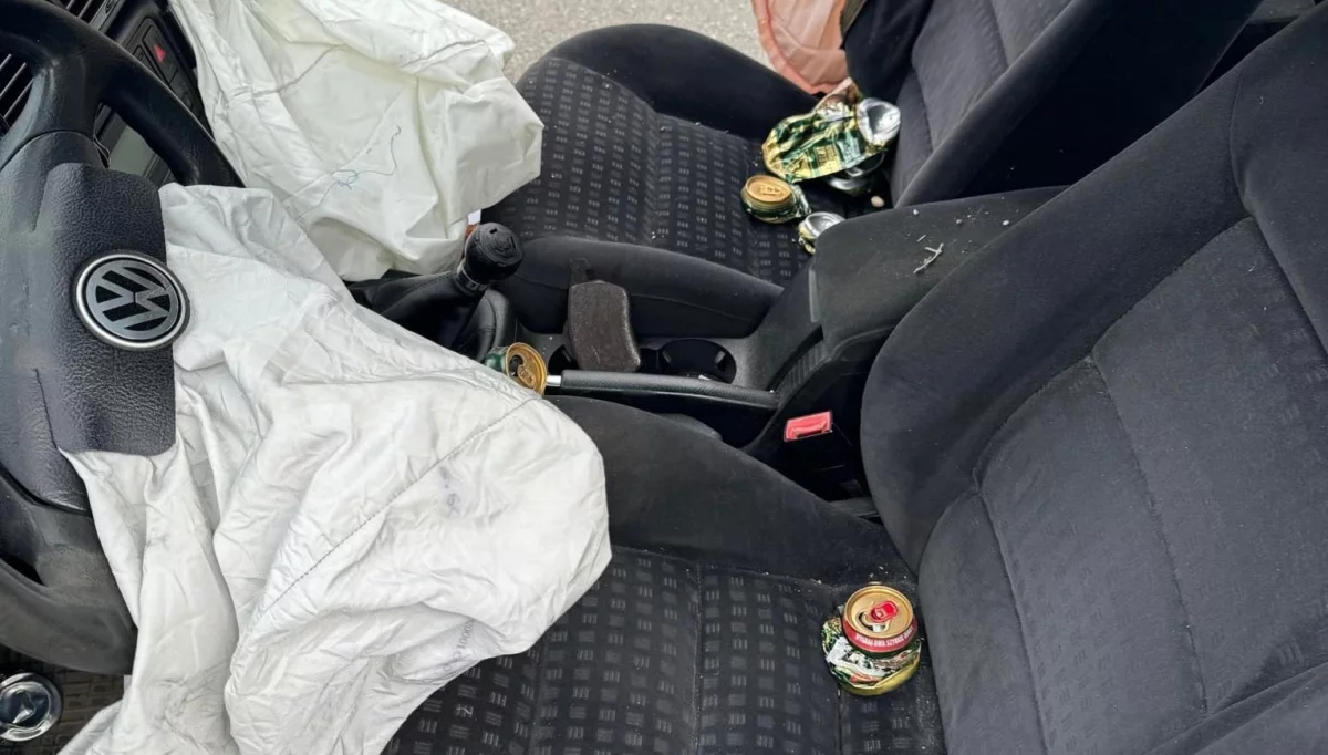 Pijany kierowca sprawcą zdarzenia/fot.: KPP Limanowa